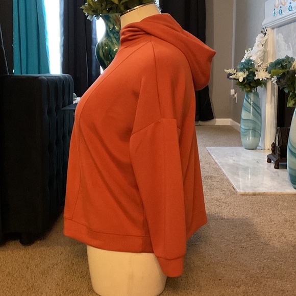 Cable & Gauge Rust Orange Zip-Up Hoodie - Picture 3 of 7